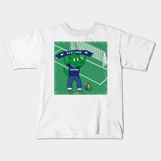 Dino Scotland Football Fan Kids T-Shirt